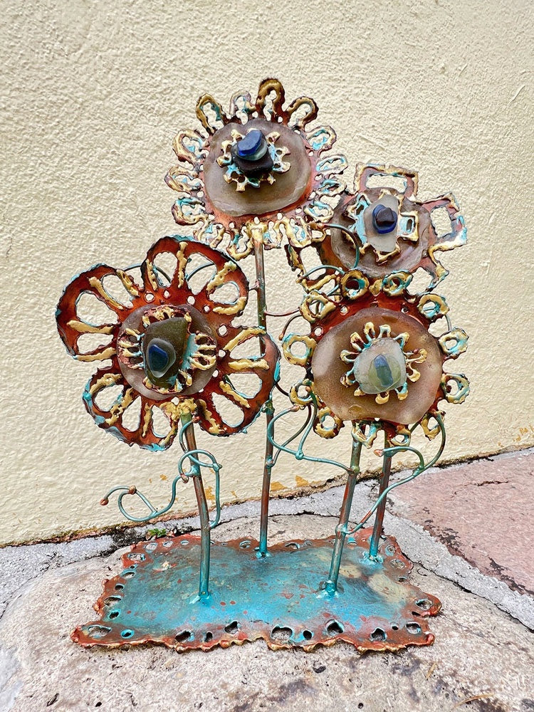 Sea Glass Flowers Fish Face