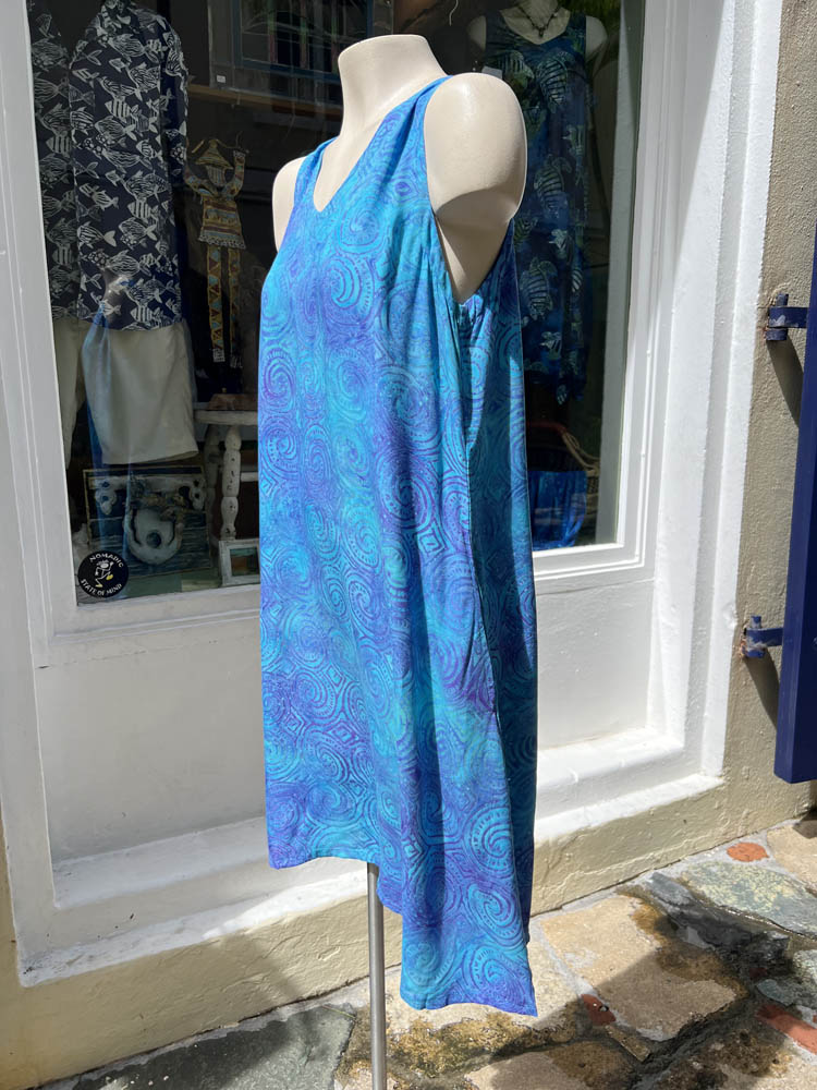 V Neck A-Line Dress Fish Face V Neck A-Line Dress Fish Face